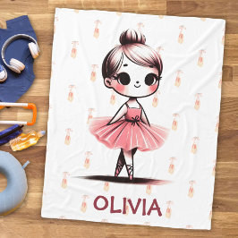 Manta Polar Chica Cute Little Ballerina