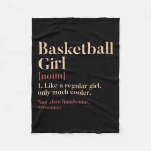 Manta Polar Chica De Baloncesto Definición Graciosa Regalo Par