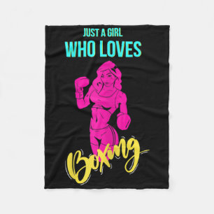 Manta Polar Chica de boxeo femenino kickboxing boxeadora
