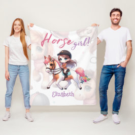 Manta Polar Chica de caballos personalizado