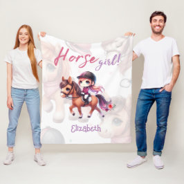 Manta Polar Chica de caballos personalizado