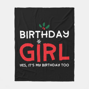 Manta Polar Chica de cumpleaños Navidades Navidad Día B