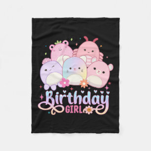 Manta Polar Chica de cumpleaños  Squish Squad Mallow Chicas ab