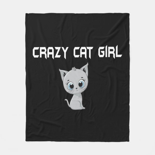 Manta Polar Chica de gato loco (Anverso)