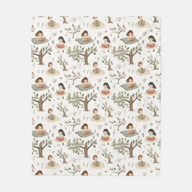 Manta Polar Chica de gusanos de libro (Anverso)