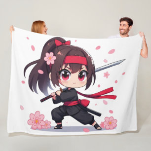 Manta Polar Chica de la floración guerrera de ninja