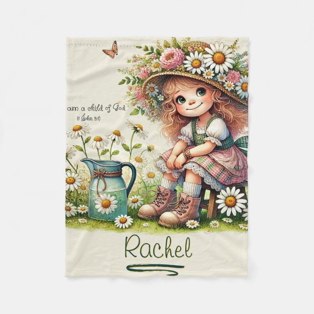 Manta Polar Chica de la margarita de Dios (Anverso)