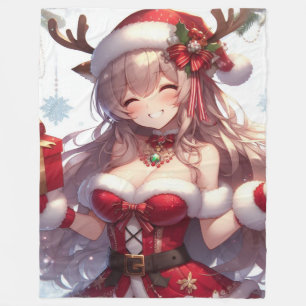Manta Polar Chica de Navidades de anime