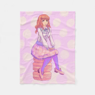 Manta Polar Chica de Pink Macaron