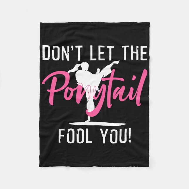 Manta Polar Chica divertida Karate Diseño Niños Mujeres Kickbo (Anverso)