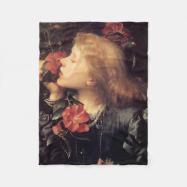 Manta Polar Chica eligiendo una hermosa flor (por G.F. Watts)