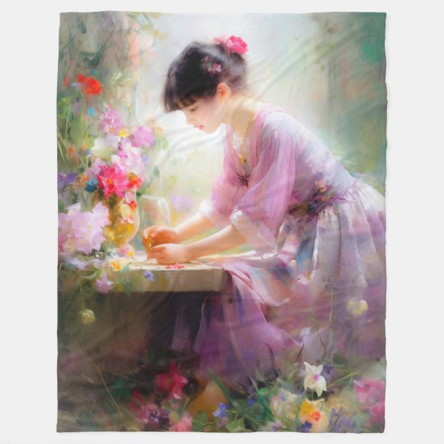 Manta Polar Chica en el Jardín de las Flores (Anverso)