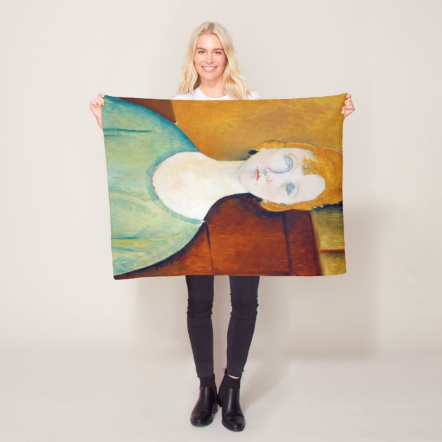 Manta Polar Chica en una blusa verde, Modigliani (In situ)