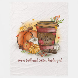 Manta Polar Chica Fleece Blanket Fall & Café
