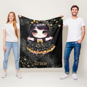 Manta Polar Chica Gótico Personalizado lindo regalo de decorac