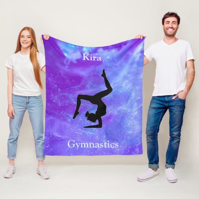 Manta Polar Chica Gymnastics Galaxy Fleece Blanket (In situ)