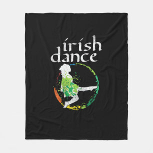 Manta Polar Chica irlandés de danza colorea San Patrón Día Cei