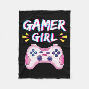 Manta Polar Chica Lindo Controlador Rosa Videojuego Chica Juga
