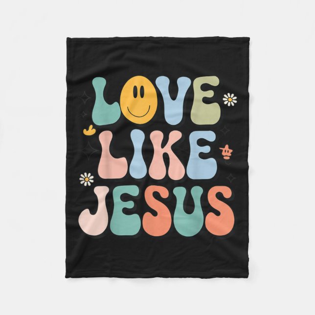 Manta Polar Chica Love Like Jesus Cute Christian Toddler Groov (Anverso)