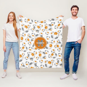 Manta Polar chica masculino en equipo gris naranja