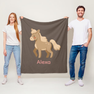 Manta Polar Chica Monogramado Personalizado del Caballo Pony