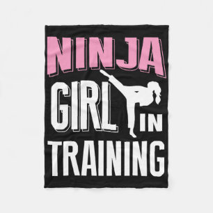 Manta Polar Chica Ninja En Entrenamiento Karate Taekwondo S Pa