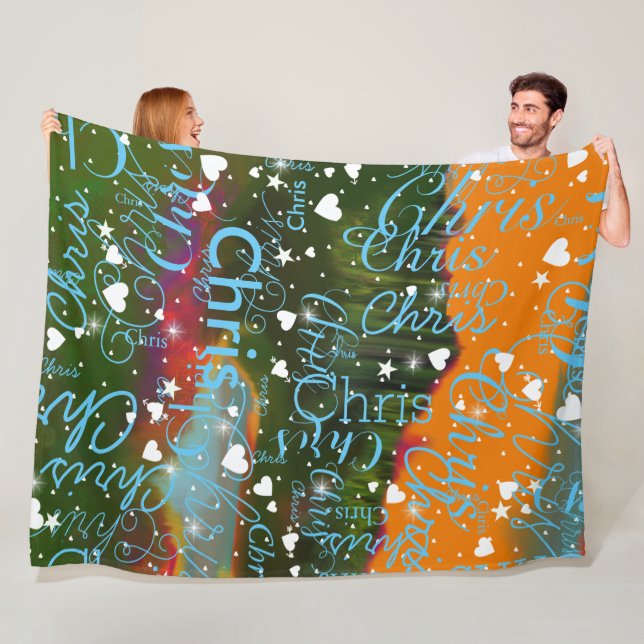 Manta Polar Chica Nombre Resumen Personalizado Girly (In situ)