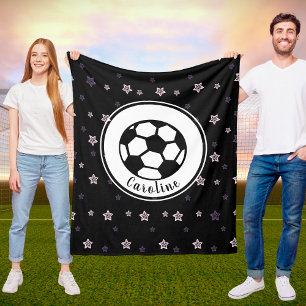 Manta Polar Chica personalizado del patrón de estrellas de fút