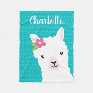 Manta Polar Chica personalizado trullo floral de la alpaca de