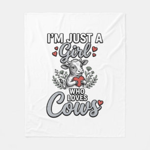 Manta Polar Chica Que Ama Vacas Diseño De Camiseta De Vaca Bon