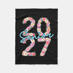 Manta Polar Chica senior 2027 clase de 2027 floral flor