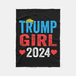 Manta Polar Chica Trump 2024 Bandera de Trump Chicas niños