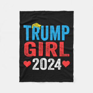 Manta Polar Chica Trump 2024 Bandera de Trump Chicas niños