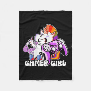 Manta Polar Chica Unicorn Gaming Cute videojuego Lover Guay