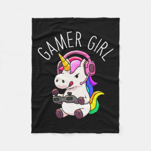 Manta Polar Chica Unicornio juego lindo juego de video regalo