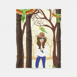 Manta Polar Chica y loros