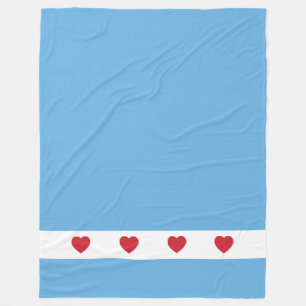 Manta Polar Chicago Love   Fleece Blanket