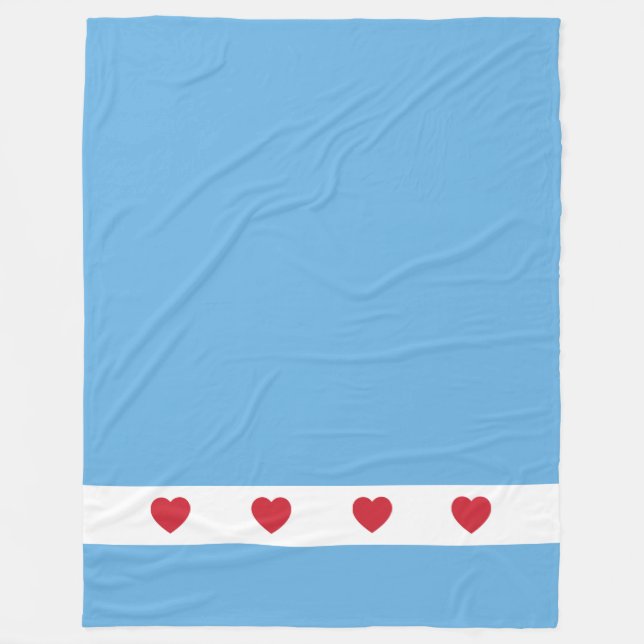 Manta Polar Chicago Love | Fleece Blanket (Anverso)