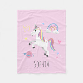 Manta Polar Chicas adoran unicornio mágico y nombran niños