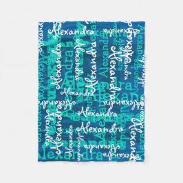 Manta Polar Chicas azules de hielo congelado de turquesa Colla