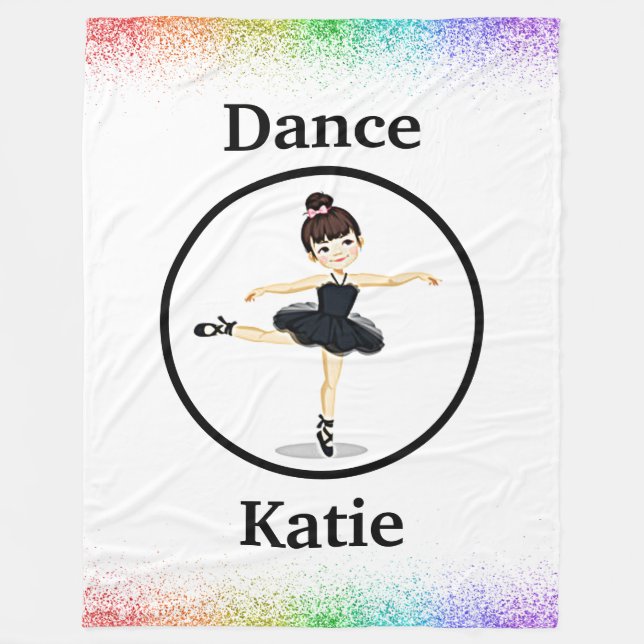 Manta Polar Chicas Ballerina Dancing Ballet Fleece Blanket (Anverso)
