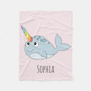 Manta Polar Chicas caprichosos del arco iris y nombran niños
