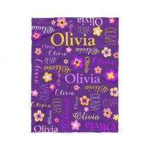 Chicas color rosa morado llaman flor Olivia