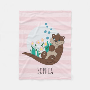 Manta Polar Chicas cortan flores Personalizados y nombran a lo