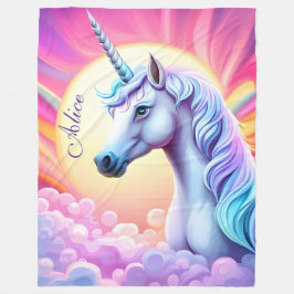 Manta Polar Chicas cortan unicornio rosa y nombran a Sherpa Bl