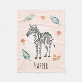 Manta Polar Chicas Cute Cebra Rosa Safari