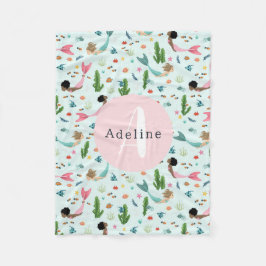 Manta Polar Chicas Cute Whimsical Magia Sirenita Niños del Océ