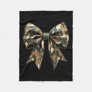Manta Polar Chicas de camuflaje Camo Bow Camo Coquette Bow Hun