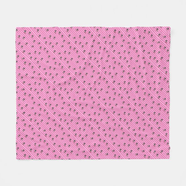 Manta Polar Chicas de KiniArt Yorkie (Frente (Horizontal))