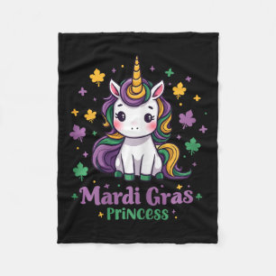 Manta Polar Chicas de la princesa Mardi Gras Unicorn Unicorn